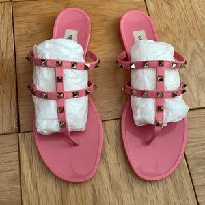 Valentino Garavani Rockstud Jelly Flat Sandal